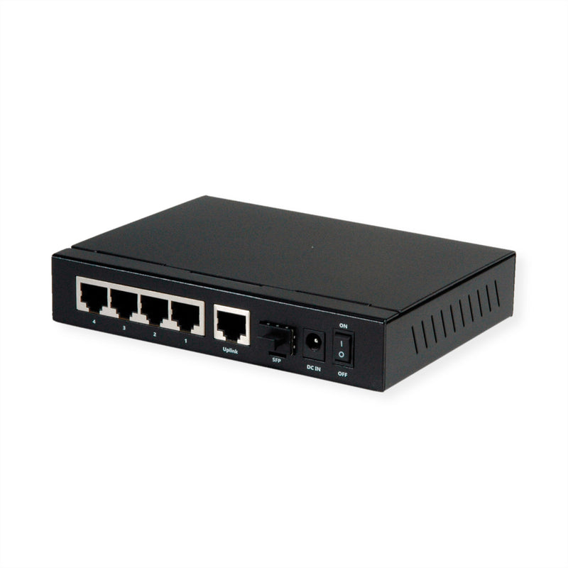 ROLINE Gigabit Switch – 5 Ports, PoE+ Unterstützung