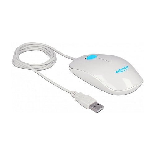 DELOCK Optische Maus – Für Rechts- und Linkshänder, USB-Anschluss