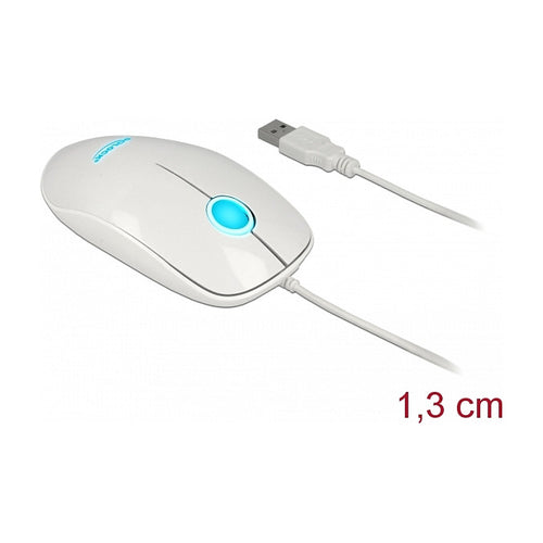DELOCK Optische Maus – Für Rechts- und Linkshänder, USB-Anschluss