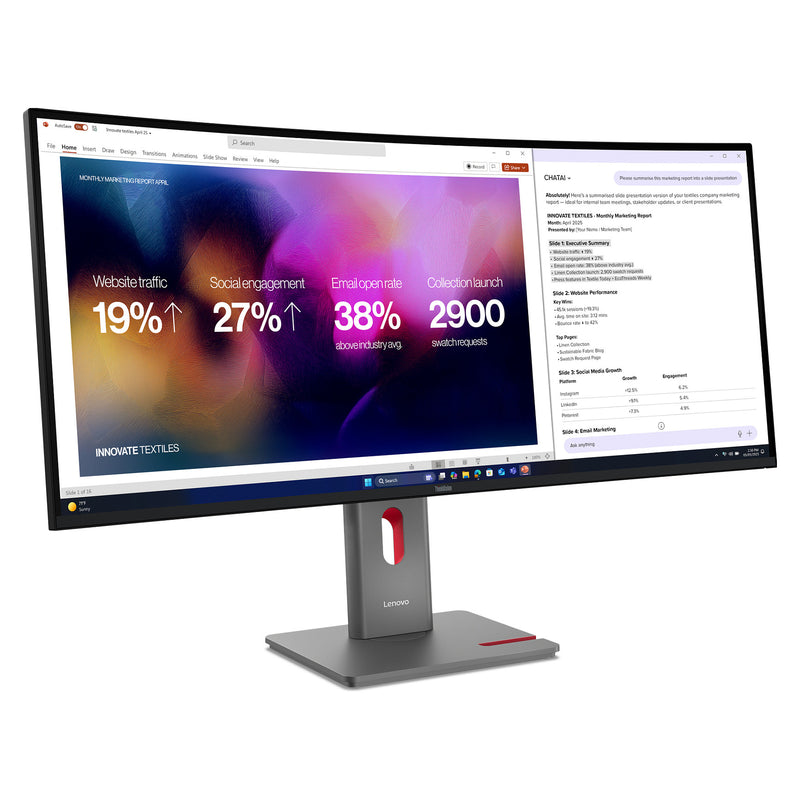 Lenovo ThinkVision Monitor – 40" gebogen, 5K-Display