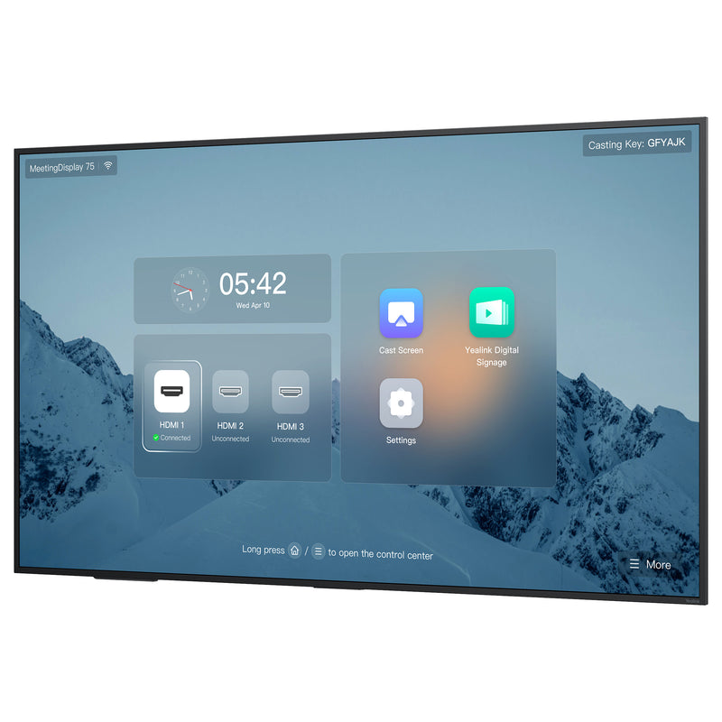 Yealink 75" Meeting Display – Großes Display für Konferenzen