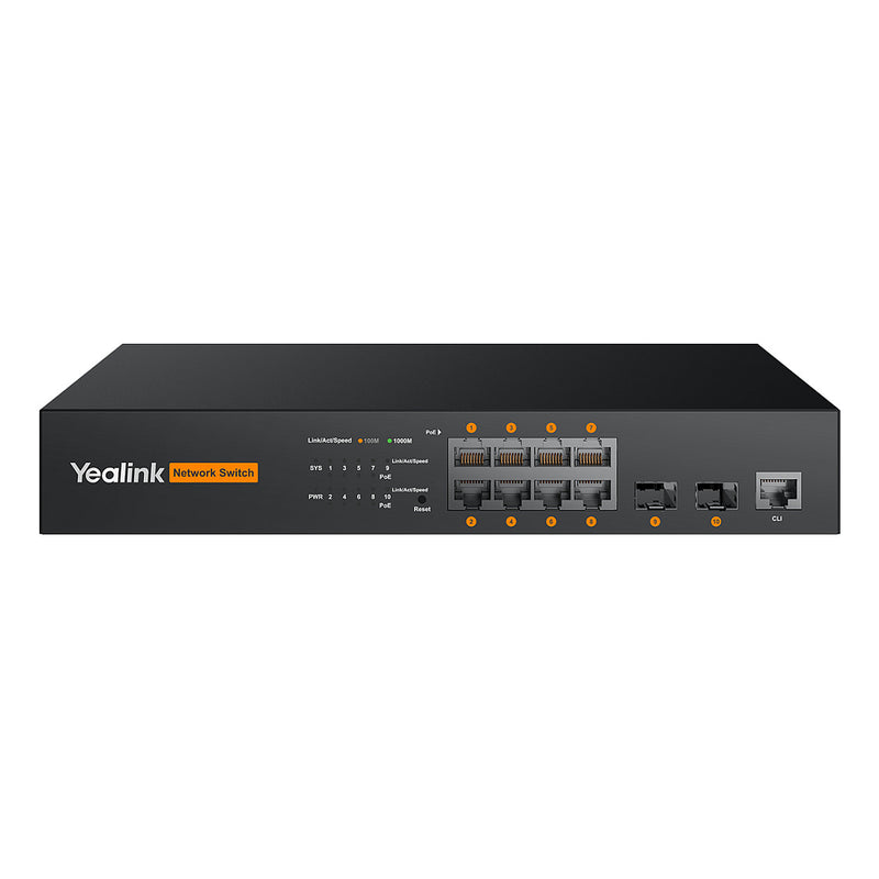 Yealink 8-Port Switch – PoE+ für effiziente Netzwerke