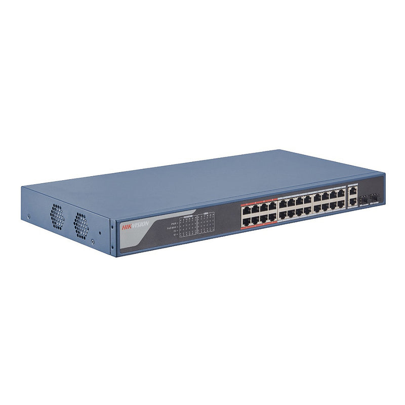 Hikvision Managed Switch – 24 PoE+ Anschlüsse, Rack-montierbar