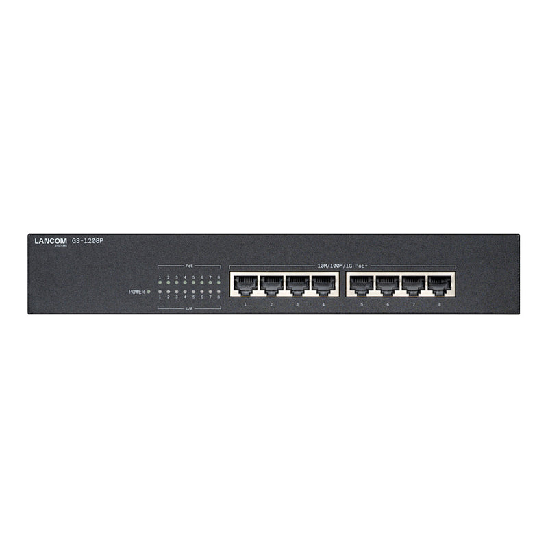 LANCOM Netzwerk-Switch – 8 Ports, leiser Betrieb