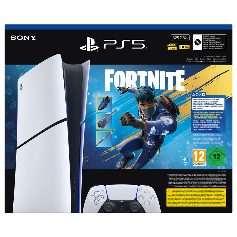 Sony PlayStation 5 Digital – Gaming-Konsole mit Fortnite Bundle