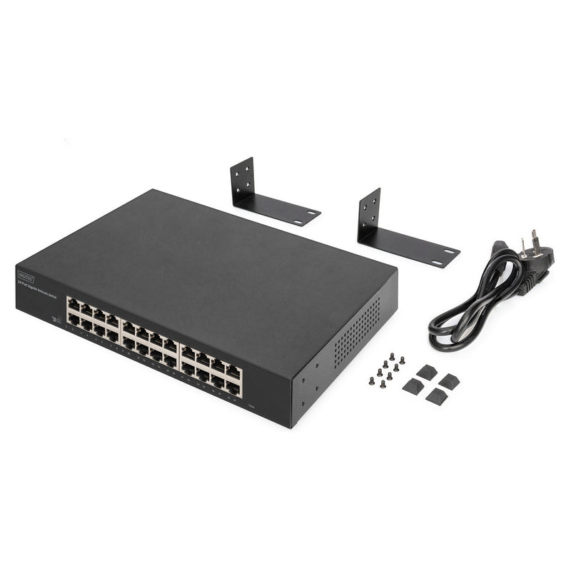 Digitus 24-Port Gigabit Switch – einfache Netzwerkverbindung, rackfähig
