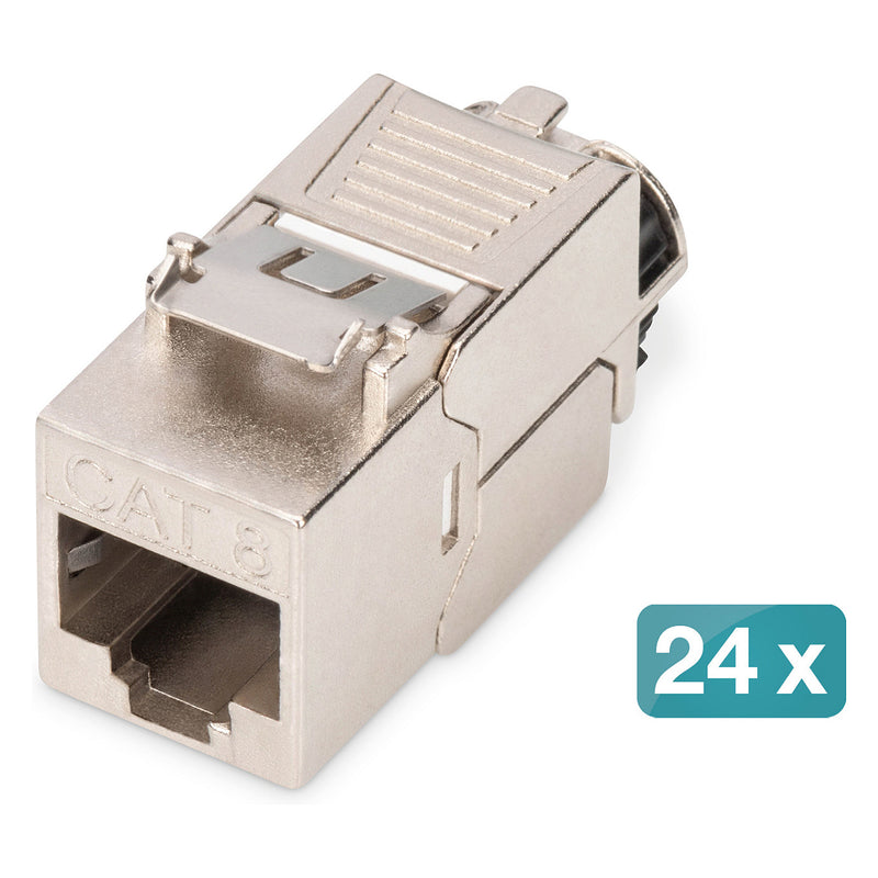 Digitus CAT 8.1 Keystone Modul – werkzeugfrei, geschirmt, 24 Stück