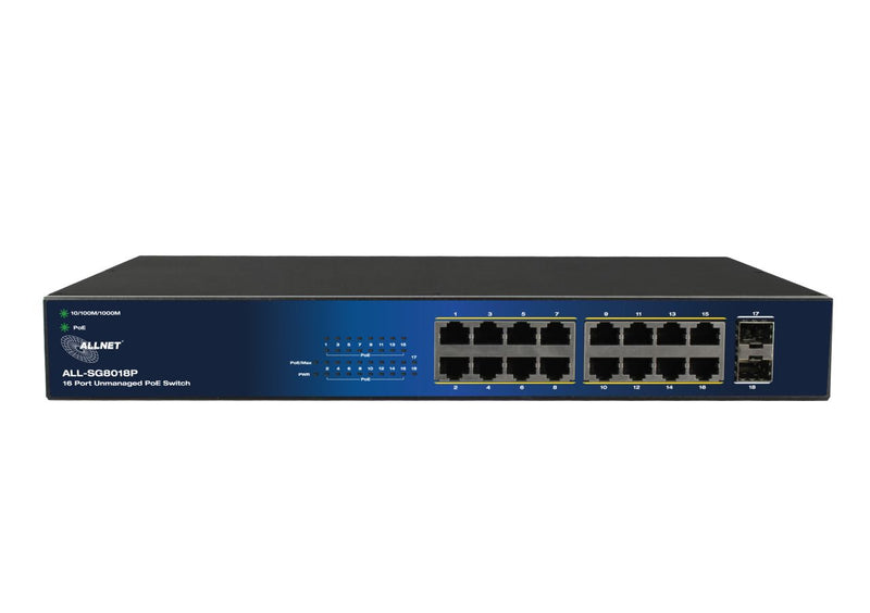 ALLNET Netzwerk-Switch – 18 Ports, PoE-Unterstützung