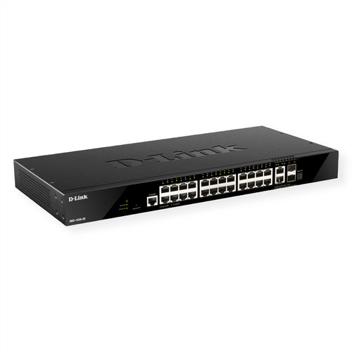 D-Link 28-Port Netzwerk-Switch – Gigabit, Rack-montierbar