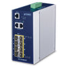 PLANET TECHNOLOGY Managed Switch – 8 SFP, Gigabit Ethernet