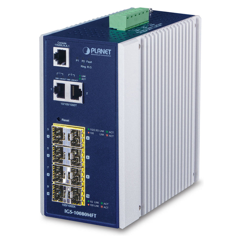 PLANET TECHNOLOGY Managed Switch – 8 SFP, Gigabit Ethernet