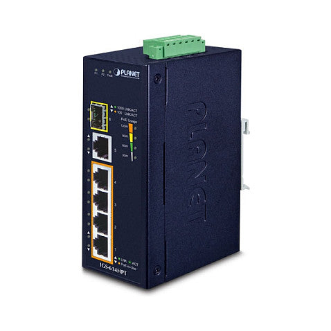Planet Technology Netzwerk-Switch – 6 Ports, PoE+ Unterstützung
