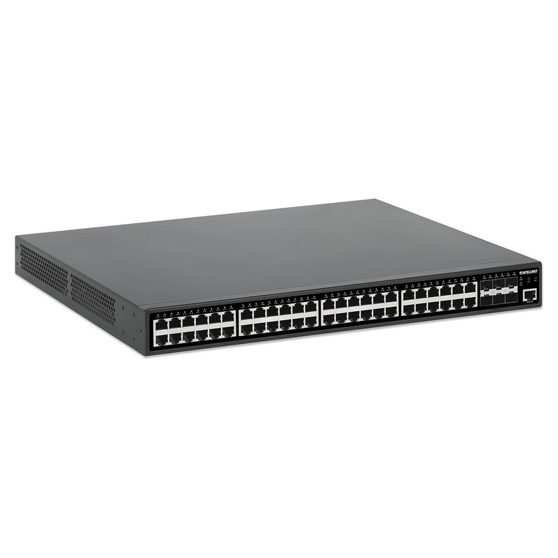 INTELLINET Managed Switch – 54 Anschlüsse, PoE+ Unterstützung