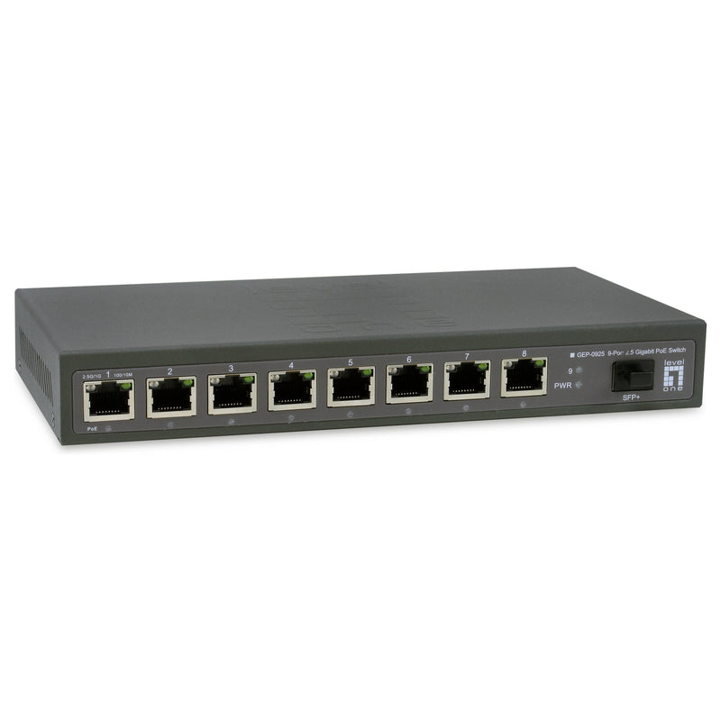LevelOne Netzwerk-Switch – 9 Ports, Power over Ethernet