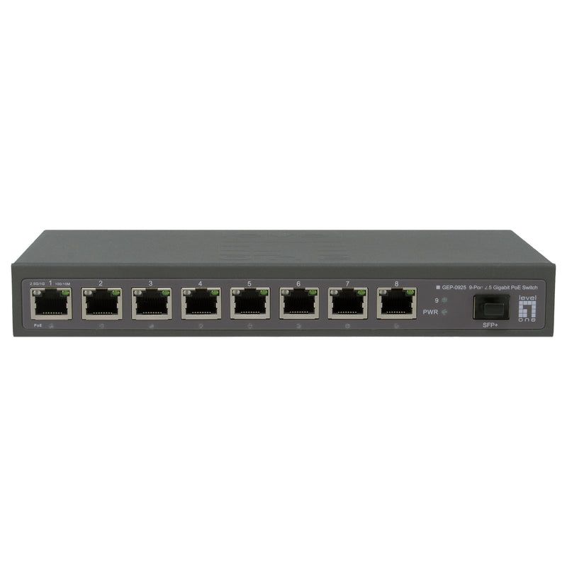LevelOne Netzwerk-Switch – 9 Ports, Power over Ethernet