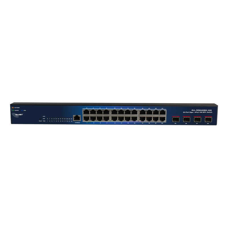 Allnet Netzwerk-Switch – 24 Anschlüsse, geräuschloser Betrieb