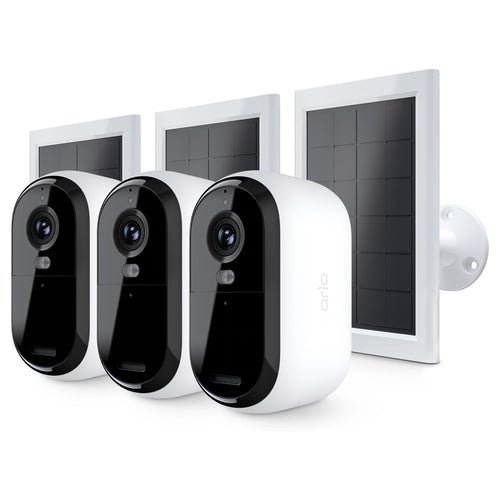 Arlo 2K Outdoor-Kamera Set – 3 Kameras mit Solarpanels