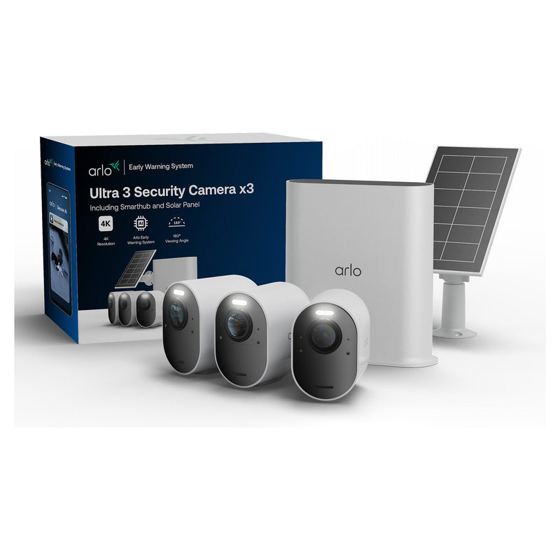 ARLO Ultra 3 Sicherheitskamera-Set – 4K Video, Solar Panel