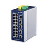 PLANET Switch – 20 Ports, für DIN- oder Wandmontage