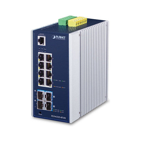 Planet Technology Netzwerk-Switch – 12 Ports, für DIN-Schiene