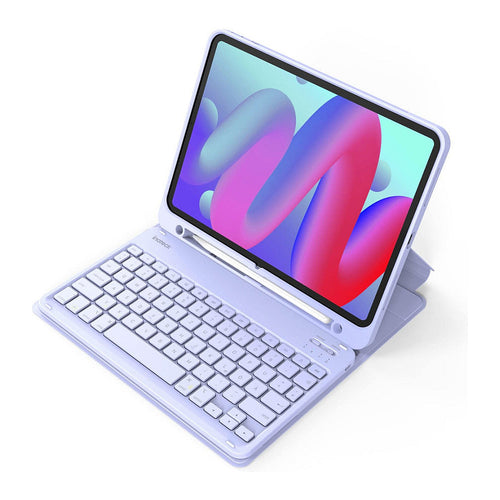 INATECK Bluetooth-Tastatur für iPad – Mit Touchpad, Violett