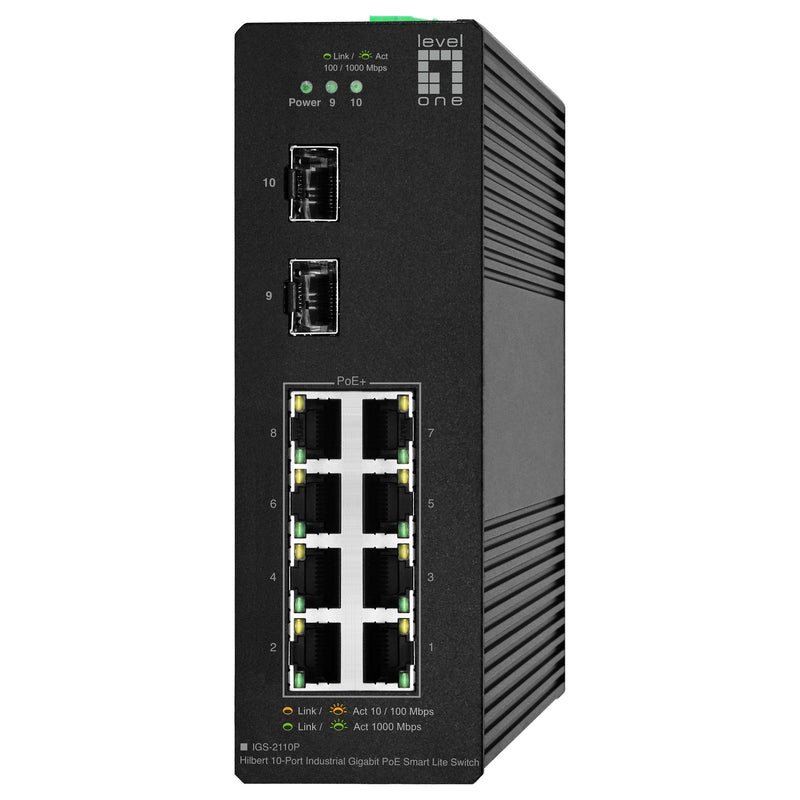 LevelOne Netzwerk-Switch – 10 Anschlüsse, PoE+ Unterstützung