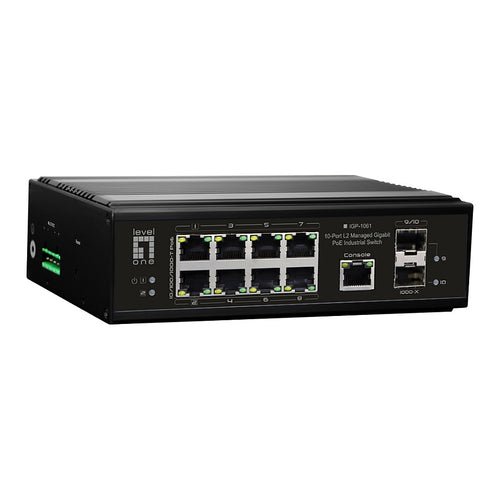 LEVELONE 10-Port Switch – PoE++ für flexible Montage