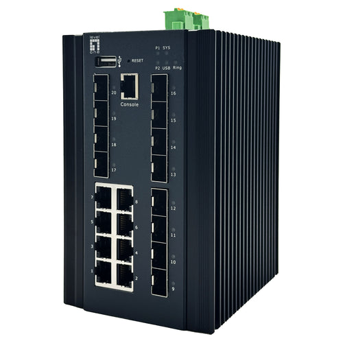 LevelOne Netzwerk-Switch – 20 Ports, Gigabit & 2.5GbE