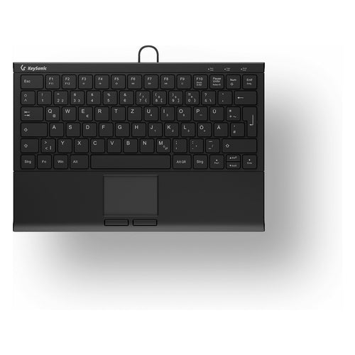 KEYSONIC Mini-Tastatur – Kabellos, mit Touchpad und Beleuchtung