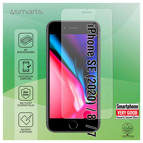 4SMARTS Bildschirmschutz – Klarer Schutz für iPhone SE/8/7