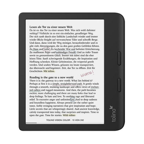 Tolino Vision Color eBook-Reader – 7" Farbdisplay, WLAN
