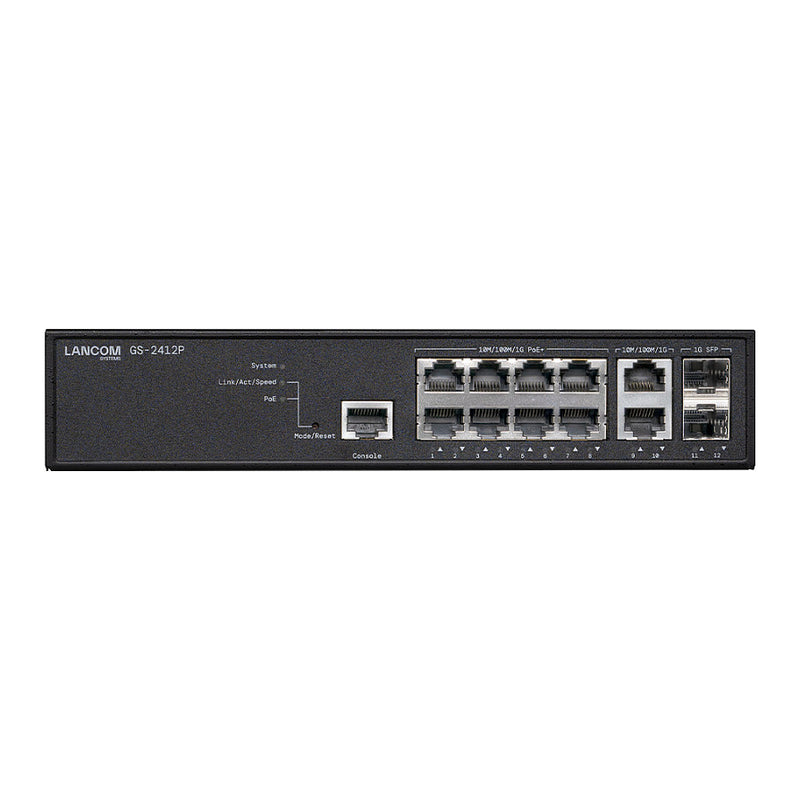 LANCOM Managed Switch – 12 Anschlüsse, PoE+ Unterstützung