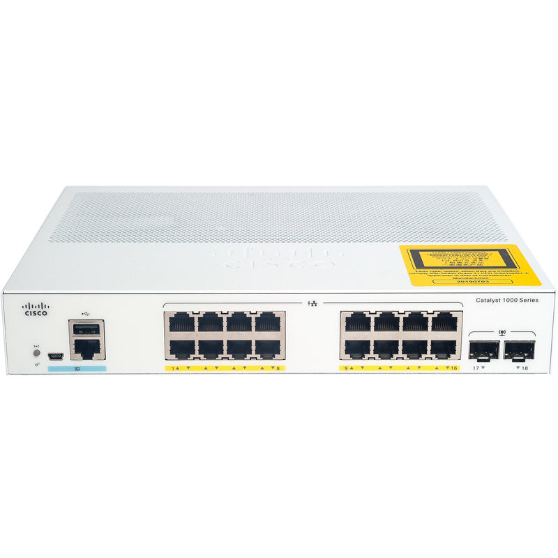 Cisco Netzwerk-Switch – 16 Anschlüsse, PoE+ für kleine Unternehmen