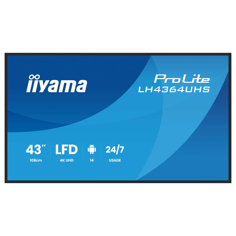Iiyama 43" Display – 4K UHD, integrierter Mediaplayer