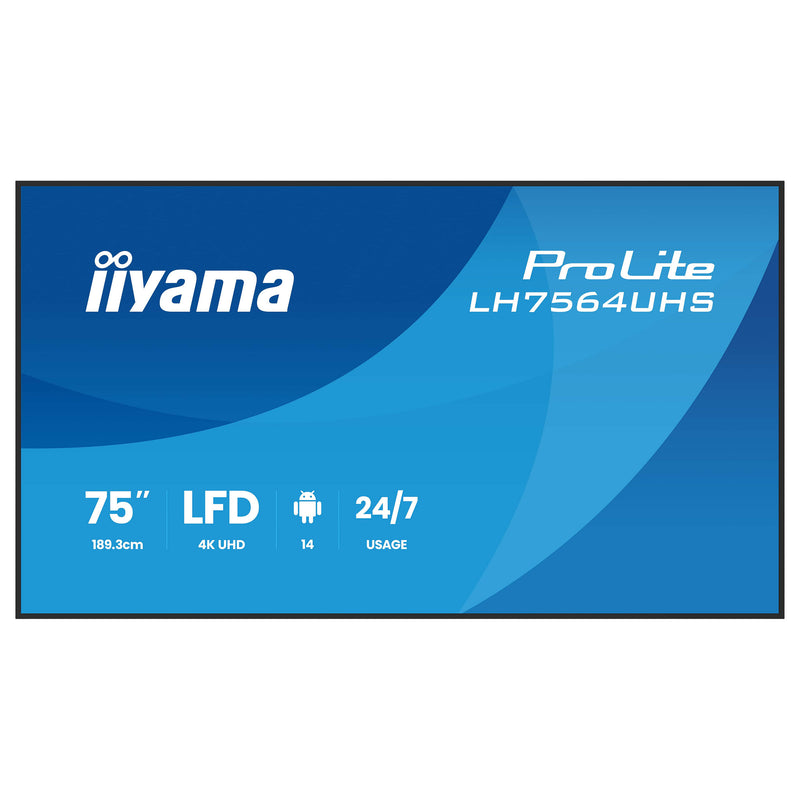 Iiyama 75" 4K Monitor – Großes Display für klare Bilder