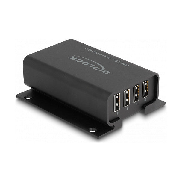 Delock USB Hub – 4 Ports, 5 kV Isolation für sichere Datenübertragung