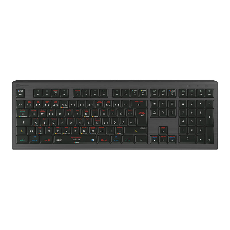 LOGIC-KEYBOARD Mac-Tastatur – macOS Shortcuts, USB-Anschluss