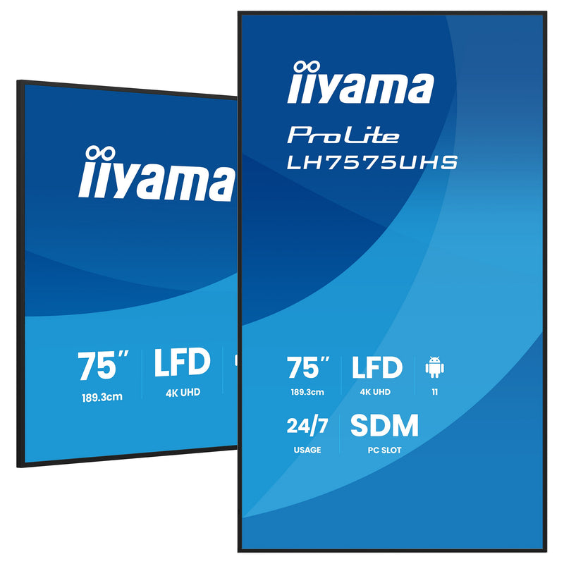 Iiyama 75" 4K-Display – Ideal für Digital Signage, Android OS