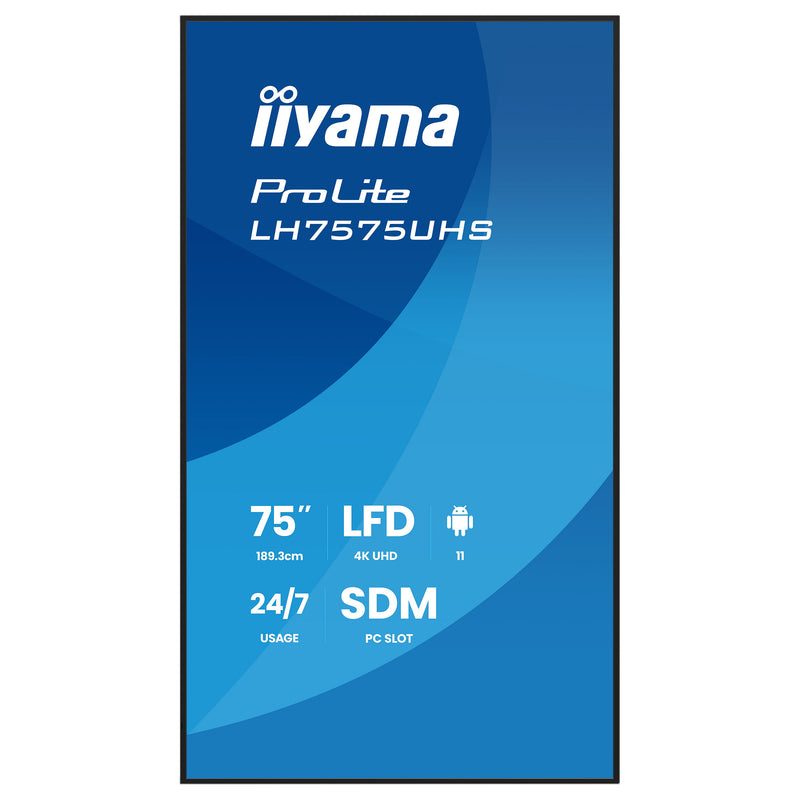 Iiyama 75" 4K-Display – Ideal für Digital Signage, Android OS
