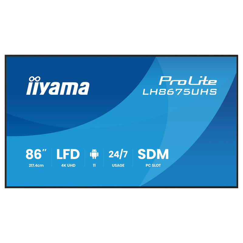 Iiyama 86" 4K Display – Integrierter Mediaplayer, Android OS