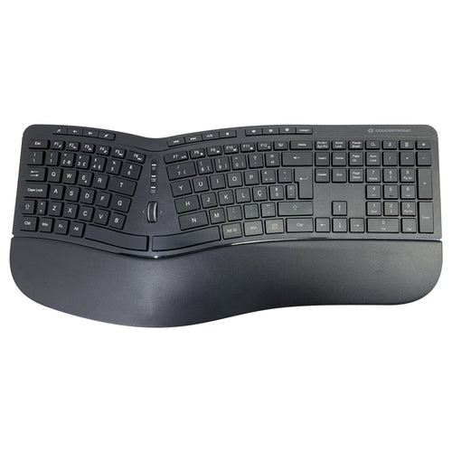 CONCEPTRONIC Kabelloses Tastatur-Maus-Set – Ergonomisch, Portugiesisch