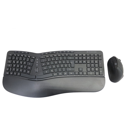 CONCEPTRONIC Kabelloses Tastatur-Maus-Set – Ergonomisch, deutsches Layout