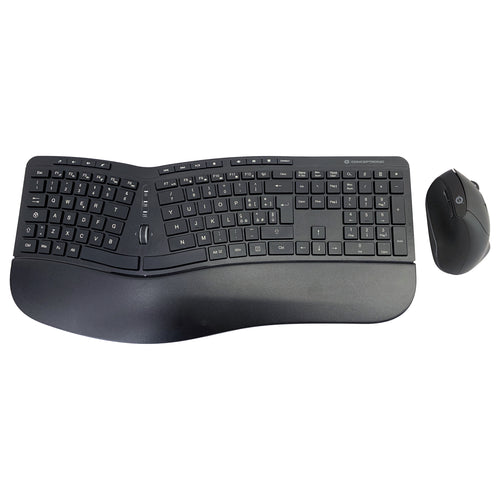 CONCEPTRONIC Kabelloses Tastatur-Maus-Set – Ergonomisch, Italienisches Layout