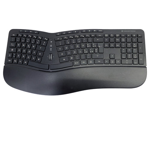 CONCEPTRONIC Kabelloses Tastatur-Maus-Set – Ergonomisch, Italienisches Layout