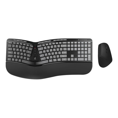 CONCEPTRONIC Kabelloses Tastatur-Maus-Set – Ergonomisch, US-Layout