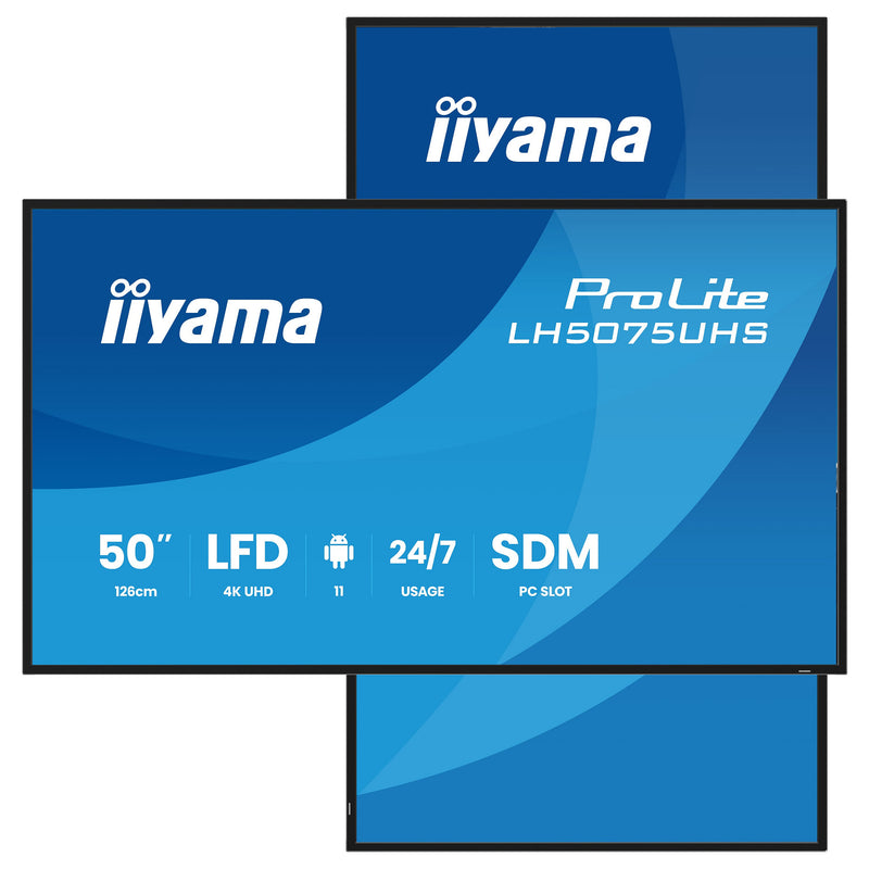 Iiyama 50" Digital-Signage-Display – 4K UHD, 24/7 Betrieb