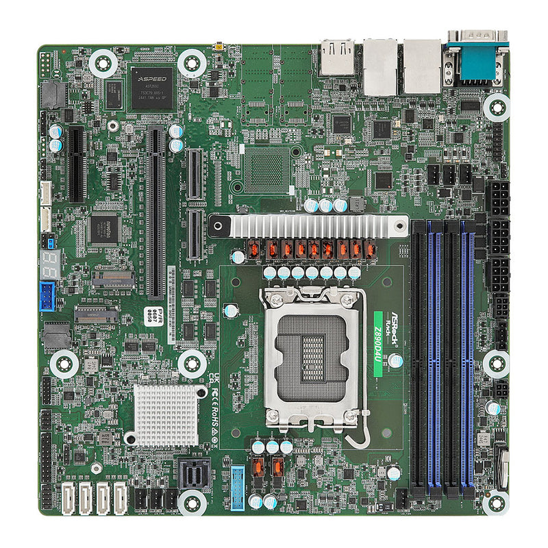 ASRock Motherboard – micro ATX, USB 3.2, 2 Gigabit LAN