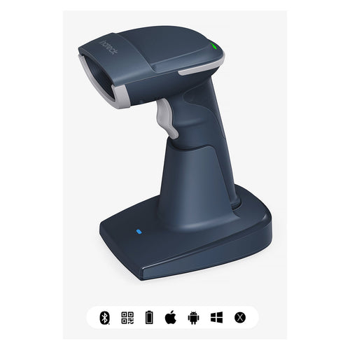 Inateck Barcodescanner – 1D/2D, tragbar, blau