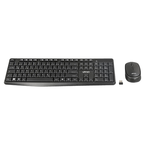 ULTRON Kabelloses Tastatur-Maus-Set – Einfaches Arbeiten, Deutsch Layout