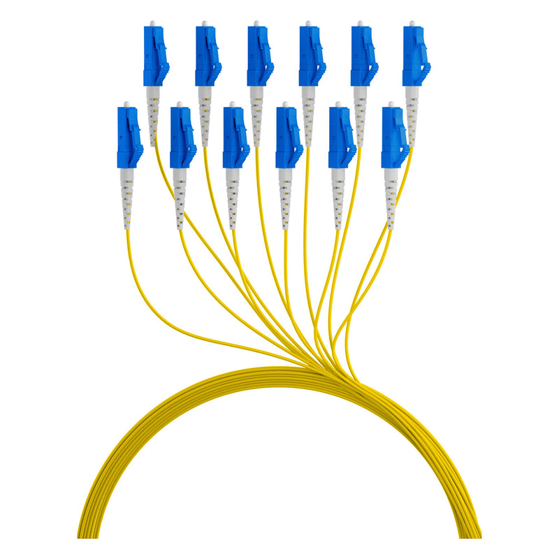 EFB Elektronik Glasfaserkabel – 140 m, 12x LC-Stecker